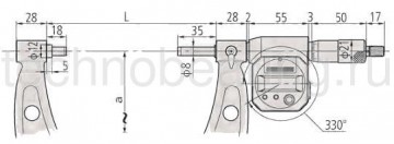 Микрометры для больших диапозонов измерений схема