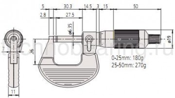 гладкий микрометр 102 схемы 1