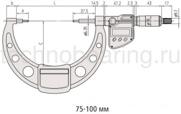 Микрометры со ступенчатыми измерительными поверхностями серия 331 схема 2