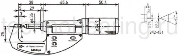микрометр для измерения высоты обжимасхема 1