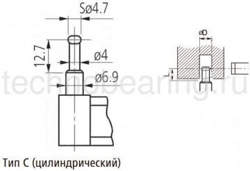 гладкий микрометр для труб серия 115 тип C