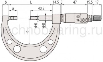 Гладкие микрометры с ножевидными поверхностями 122 схема 1