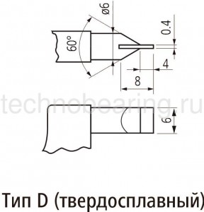 Гладкие микрометры с ножевидными поверхностями 122 тип D