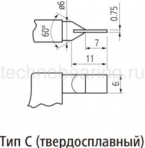 Гладкие микрометры с ножевидными поверхностями 122 тип С