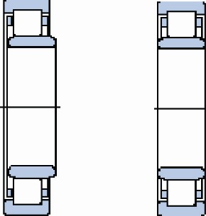 Однорядные цилиндрические роликоподшипники серии NU