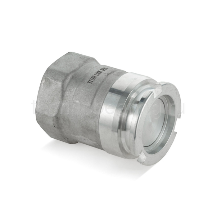 Соединение ZEVS ("сухой" разъем) ниппель, 4in, BSP, материал нерж.сталь. TLDDA400-SS TITAN LOCK — изображение товара №1